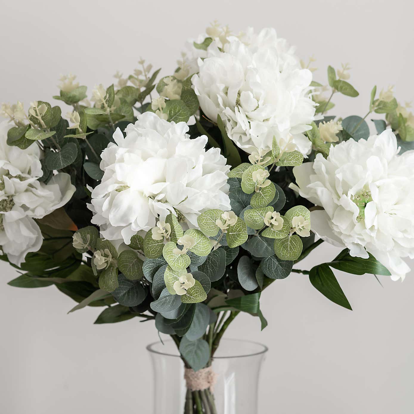 Artificial White Elena Peony Bouquet