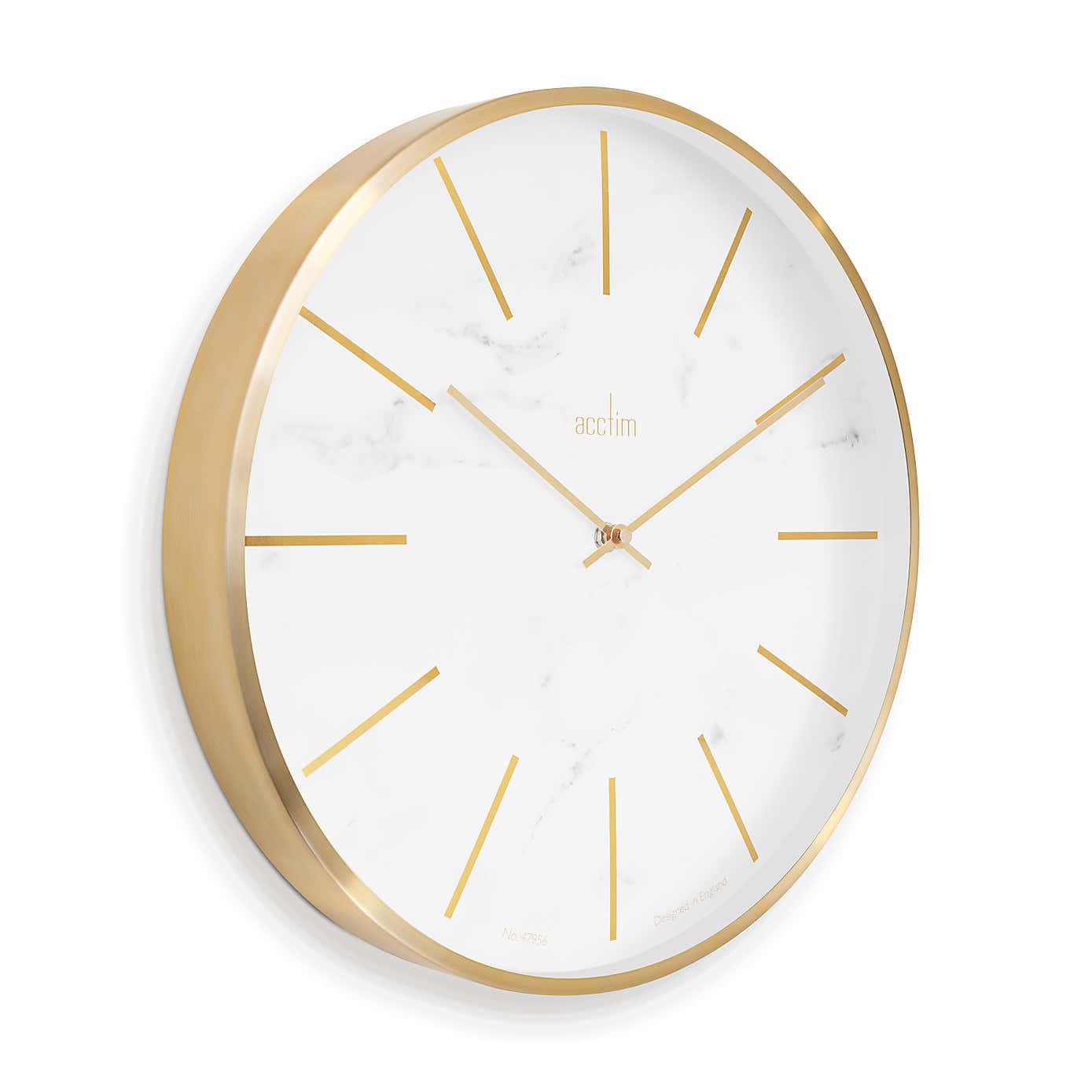 Acctim Luxe Wall Clock Quartz 40cm Brass