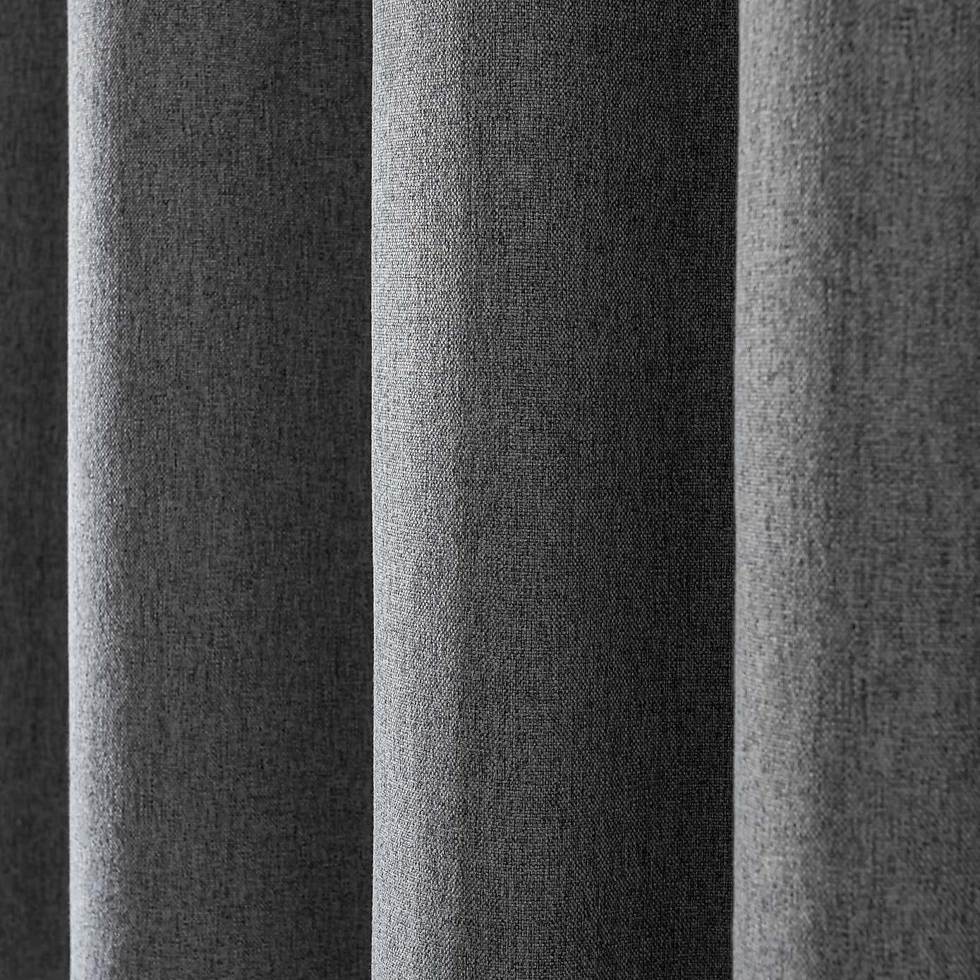 Luna Brushed Ultra Blackout Eyelet Curtains