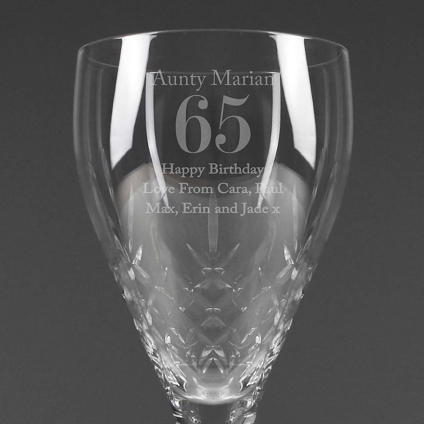 Personalised Birthday Cut Crystal Wine Glass
