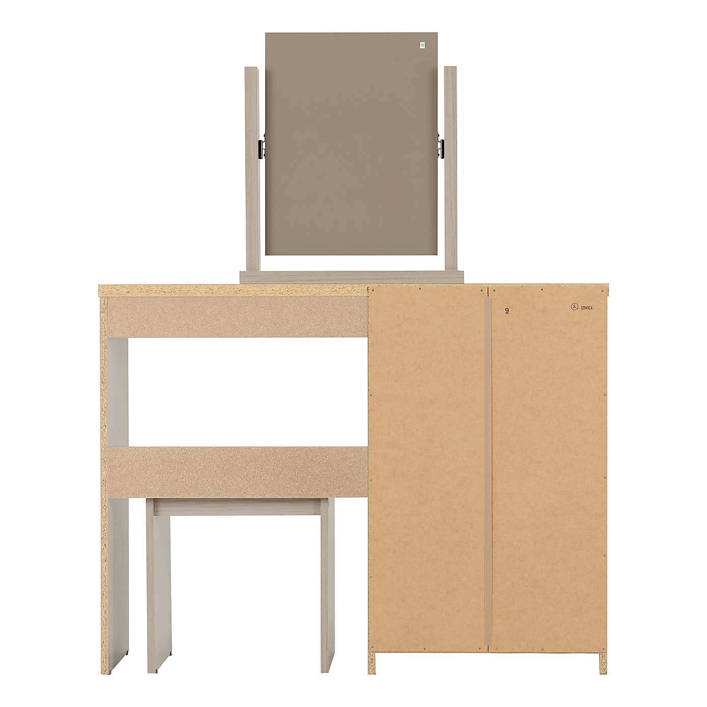 Nevada 4 Drawer Dressing Table Set with Mirror