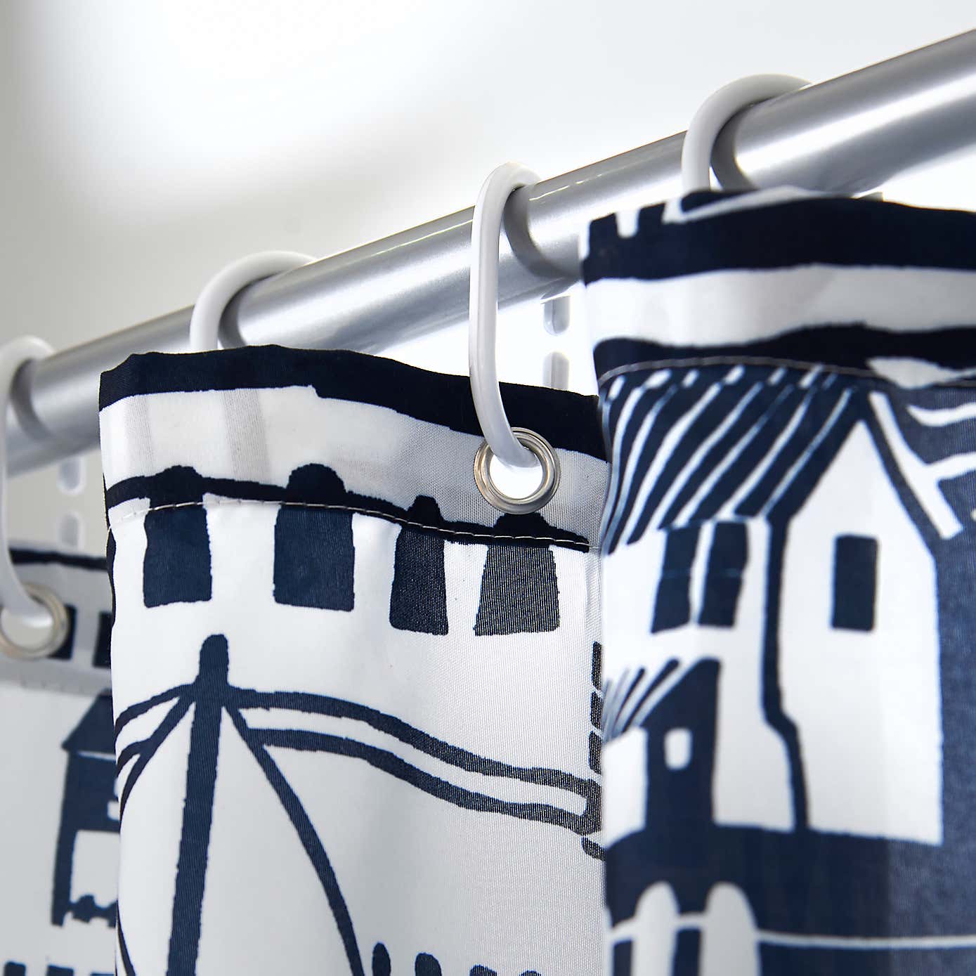 Elements Coastal Boats Shower Curtain