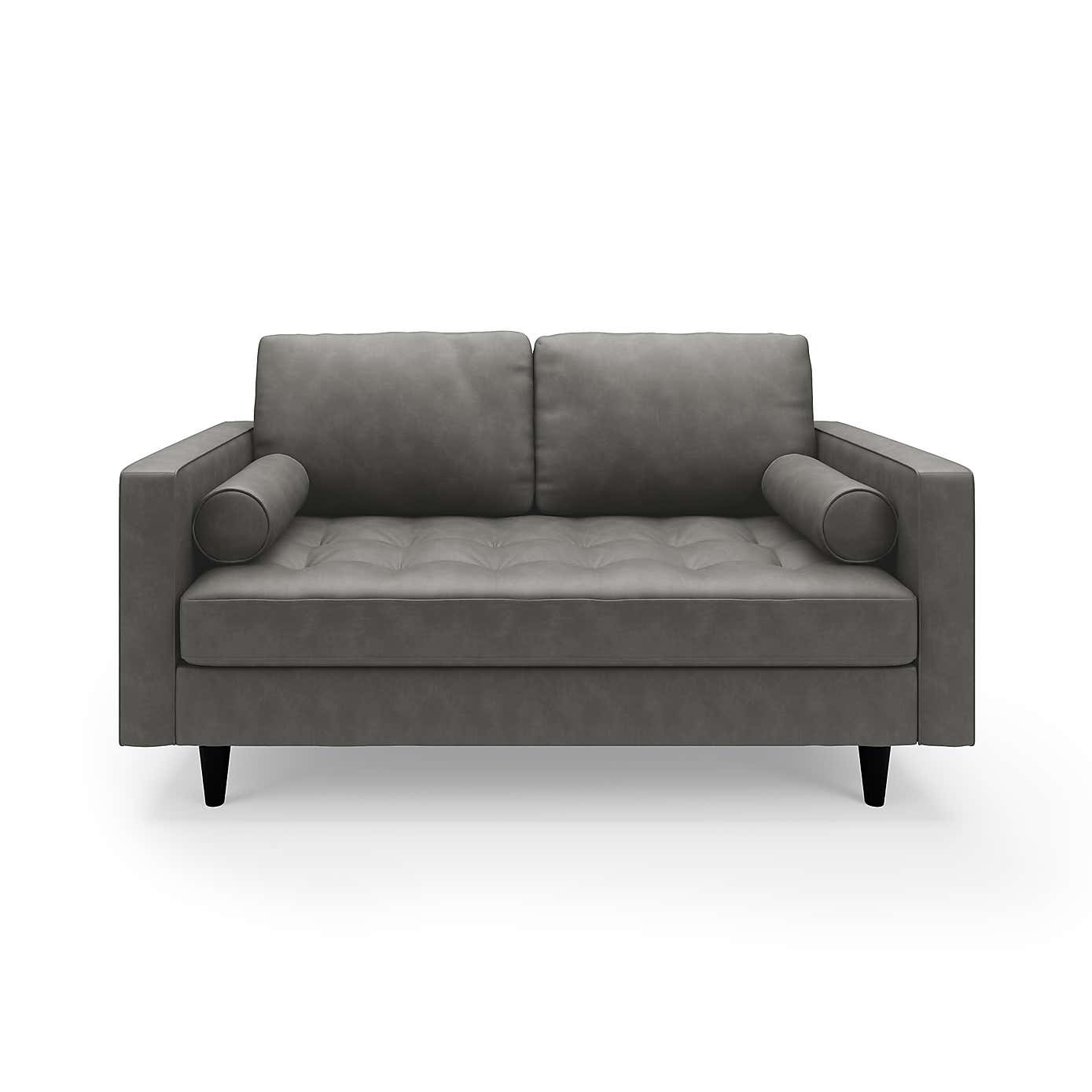 Zoe Distressed Faux Leather 2 Seater Sofa