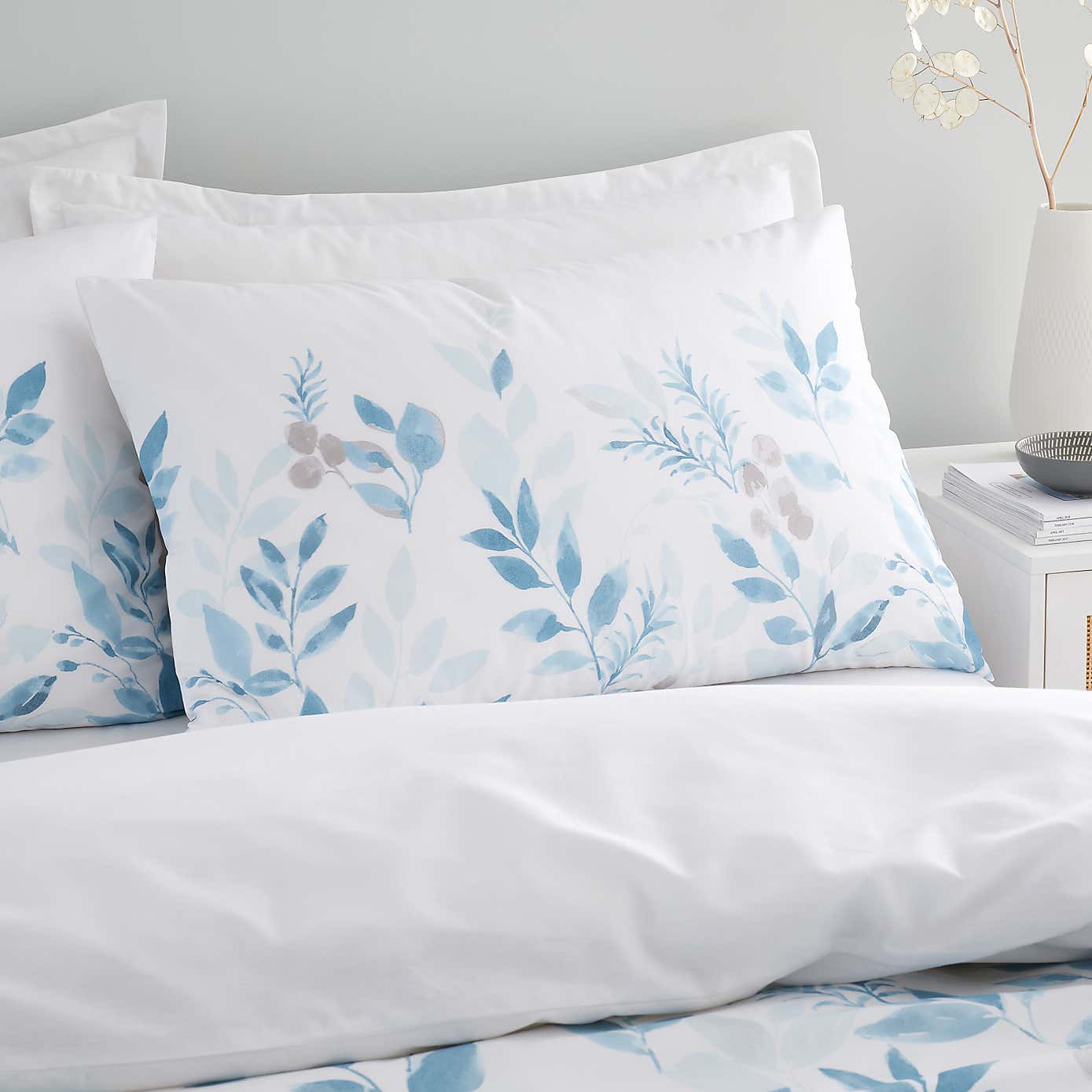 Abeny Leaves Cotton TENCEL™ Duvet Cover & Pillowcase Set