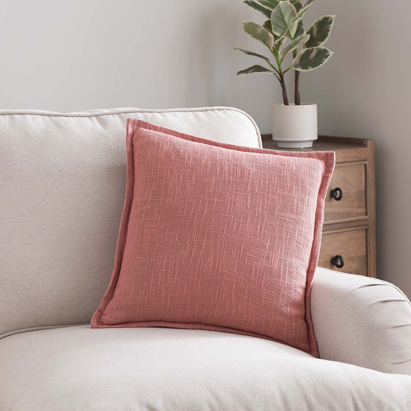 Westcott Cotton Velvet Slub Square Cushion