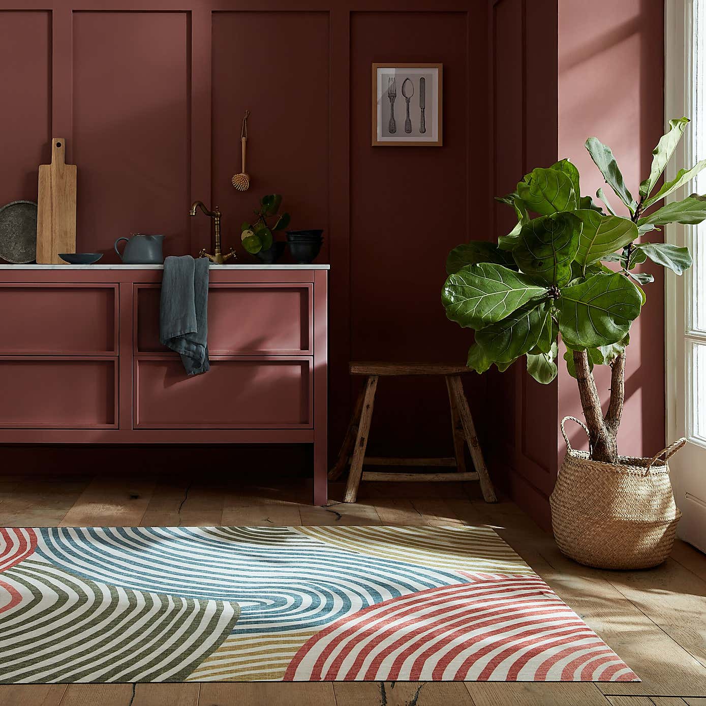 Wanda Swirl Washable Rug