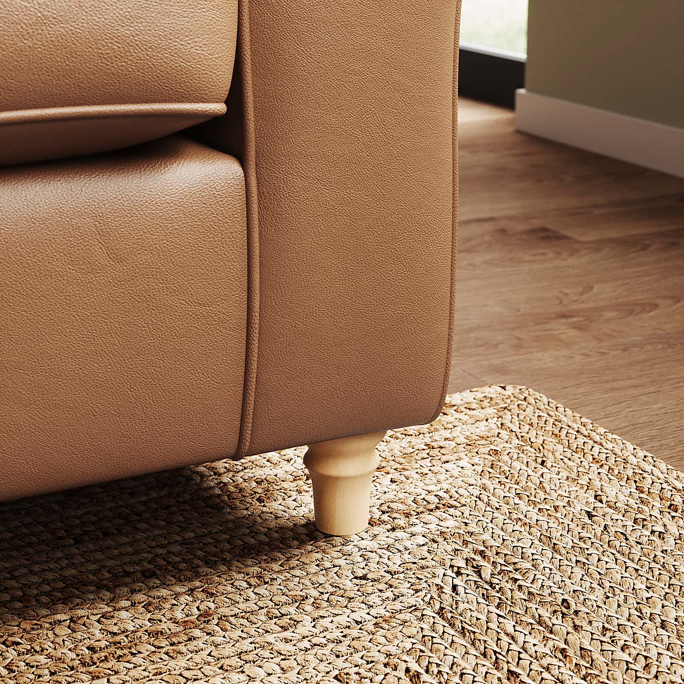 Flori Classic Leather 2 Seater Sofa