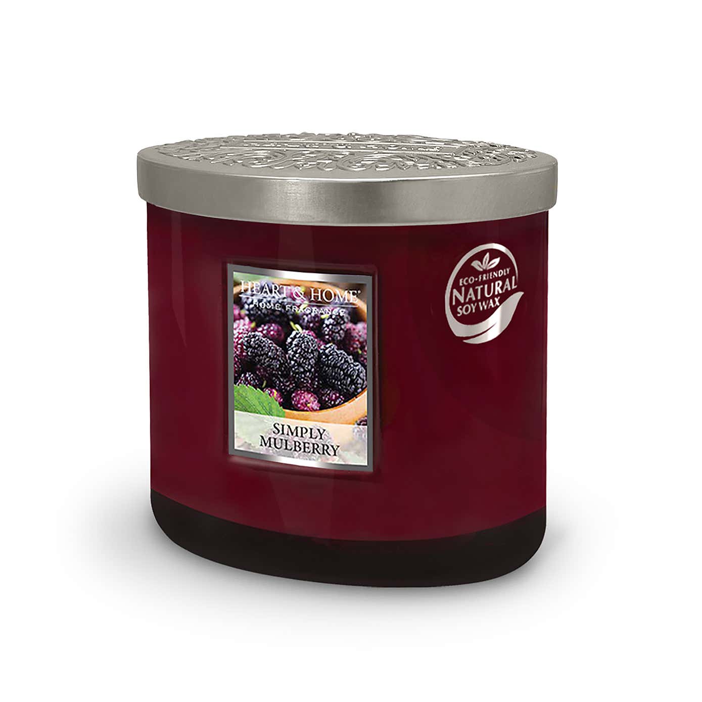 Heart and Home Ellipse Simply Mulberry Multi Wick Candle