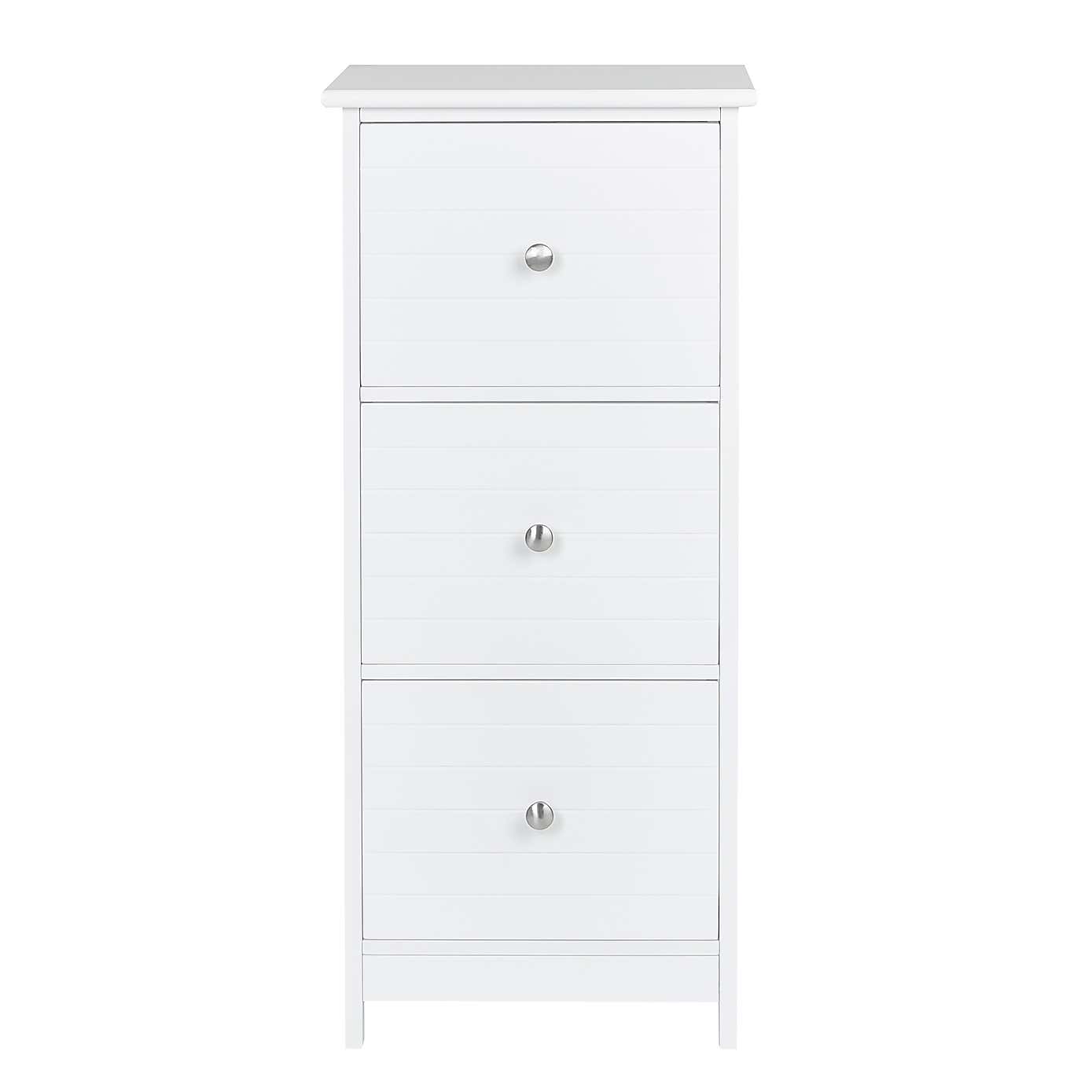 Nautical Black 3 Drawer Unit