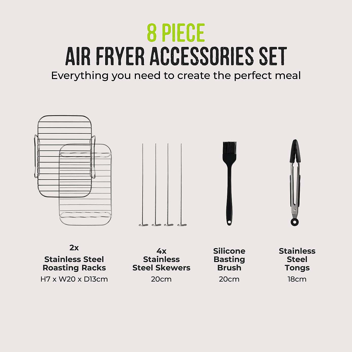 Tower 8 Piece Air Fryer Accessories