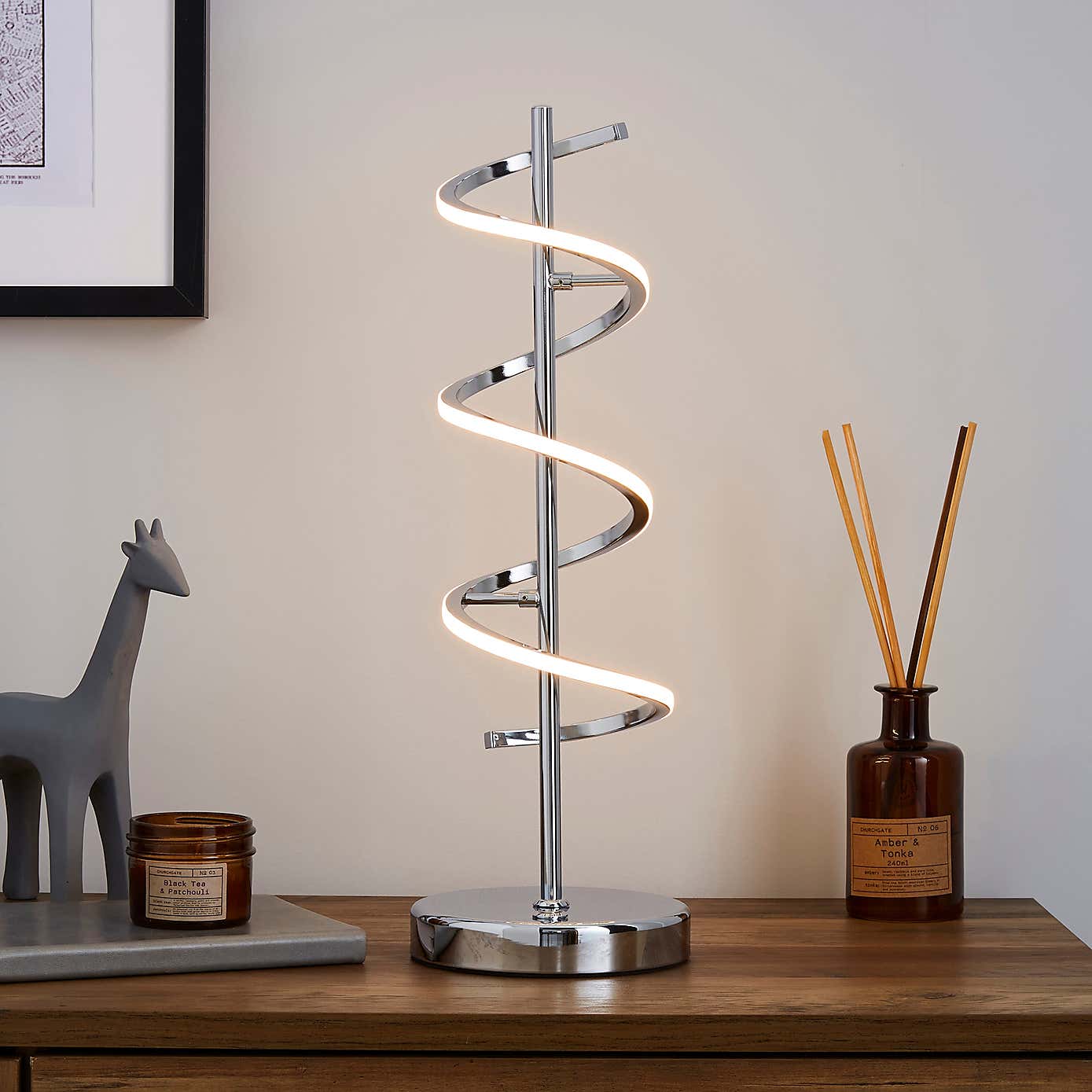 Apollo Integrated LED Chrome Touch Table Lamp