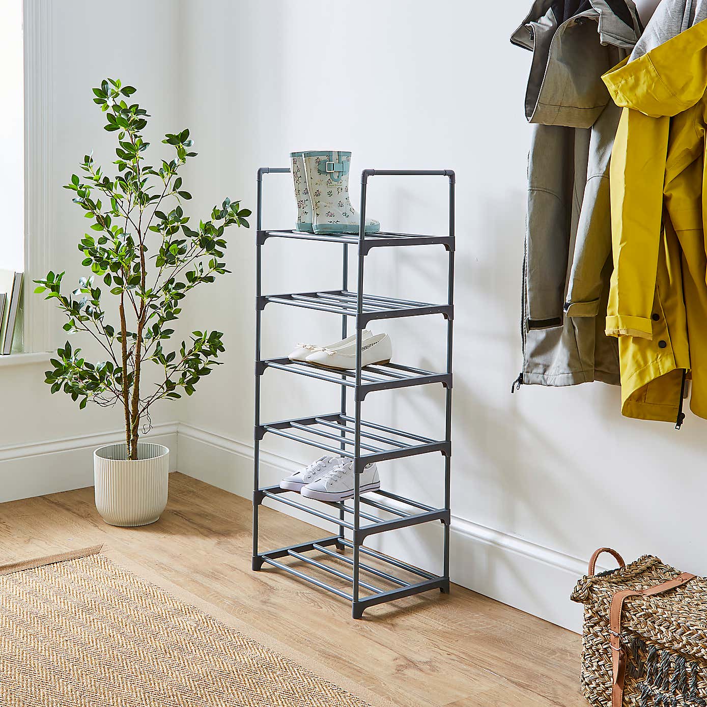 6 Tier Plastic Shoe Rack