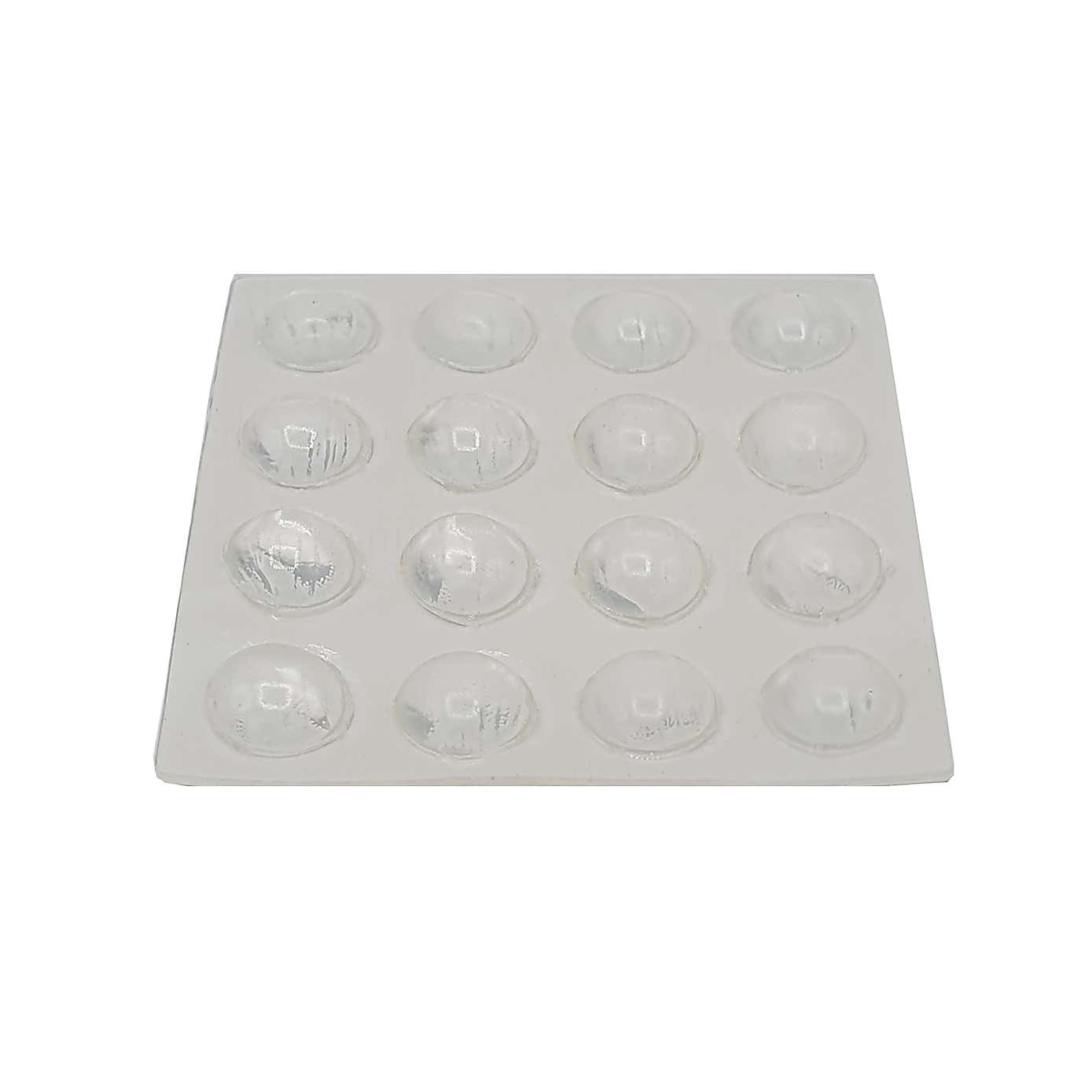 Vinyl Pads Round 13mm Pack of 16 Clear