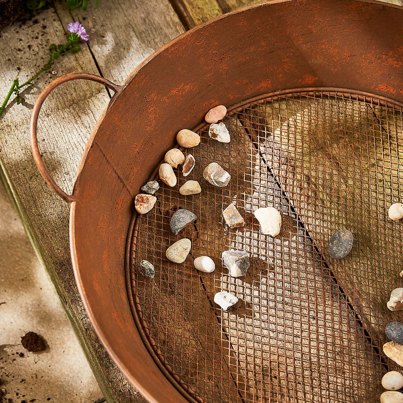 Iron Rust Garden Sieve