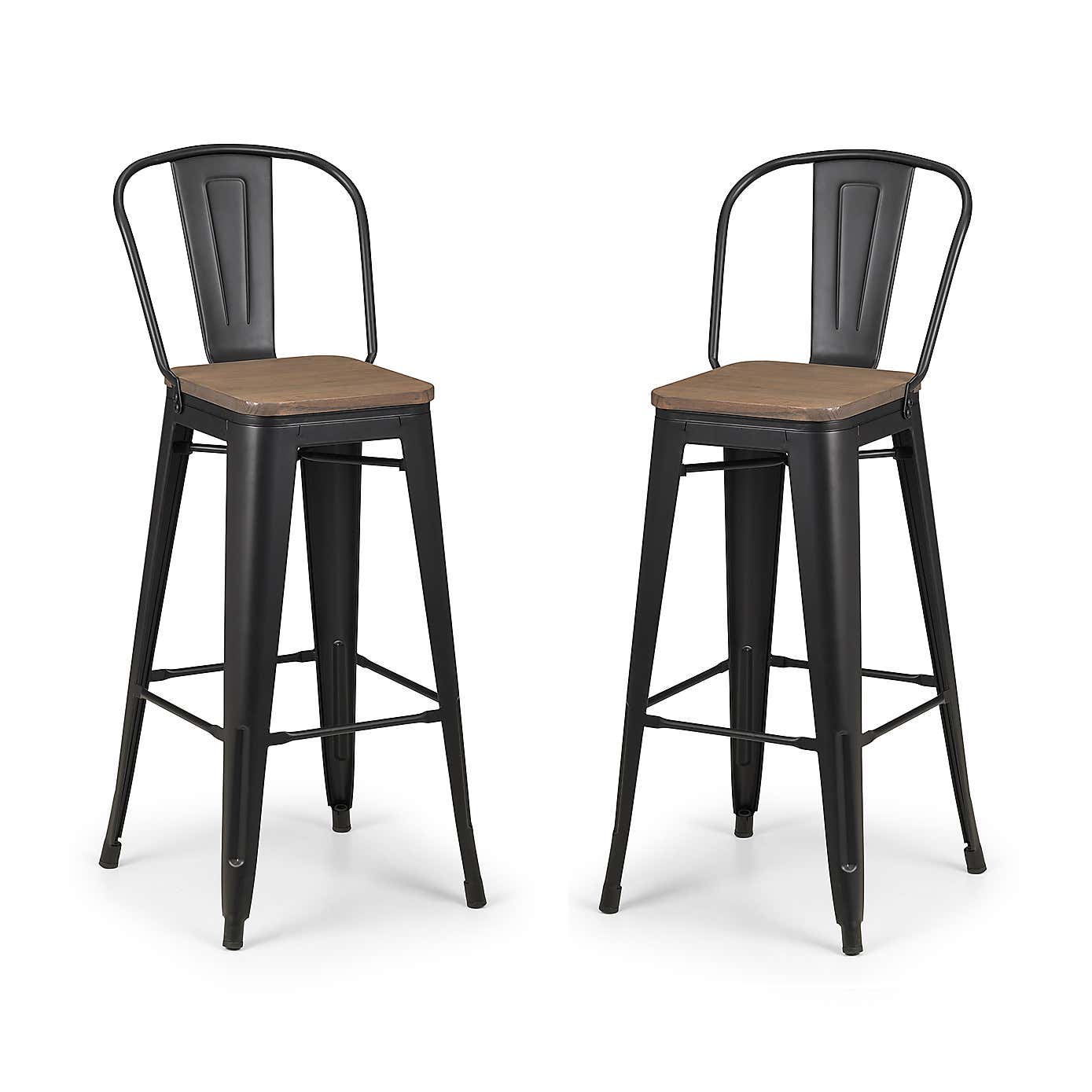 Grafton Set Of 2 Bar Stools, Metal