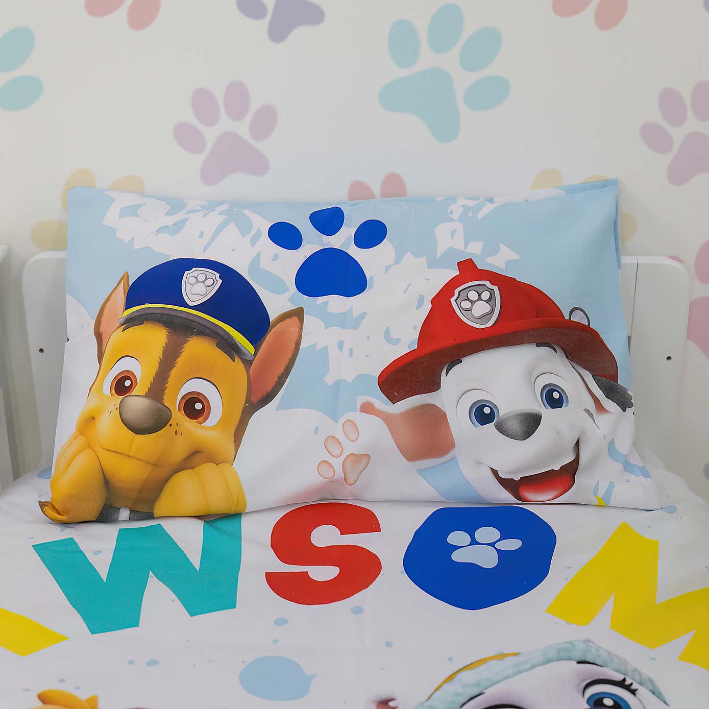Paw Patrol Splodge Toddler Duvet Cover and Pillowcase Set