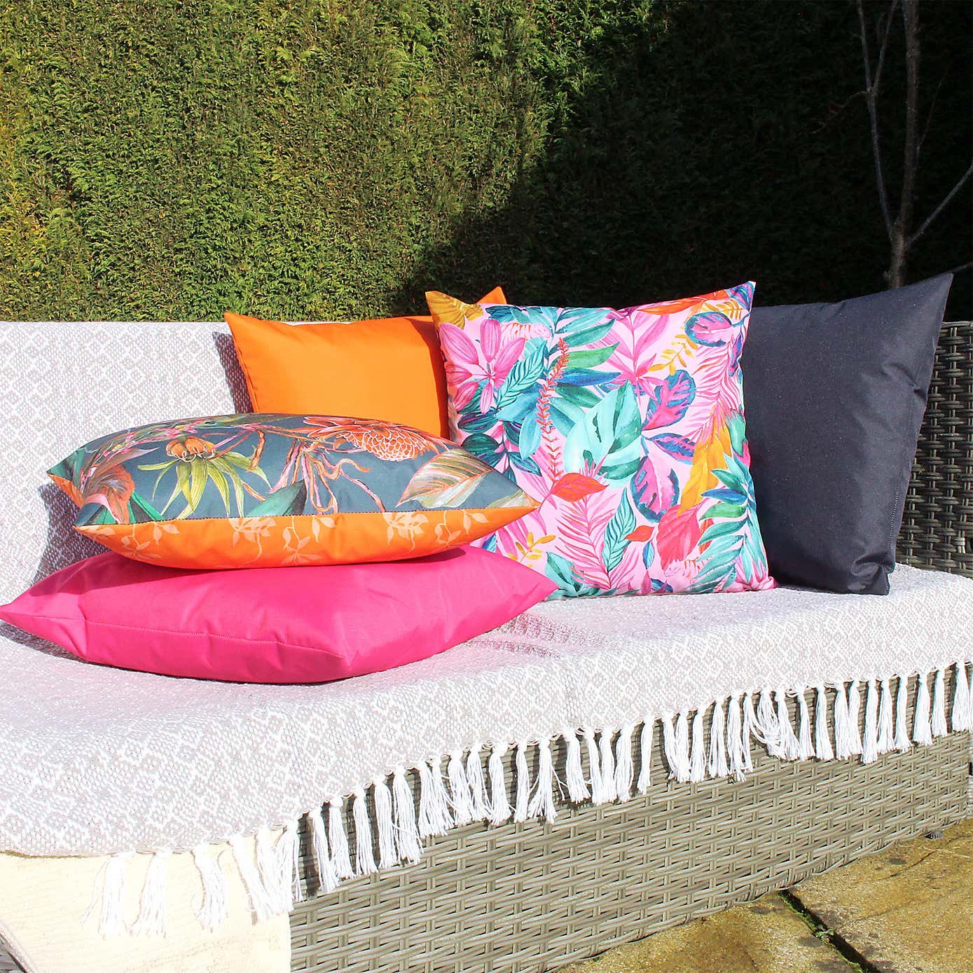 Psychadelic Jungle Outdoor Cushion
