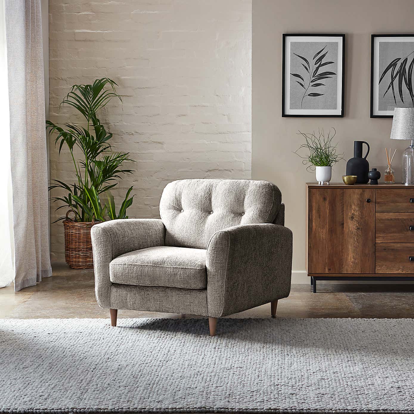 Sven Chunky Chenille Snuggle Chair