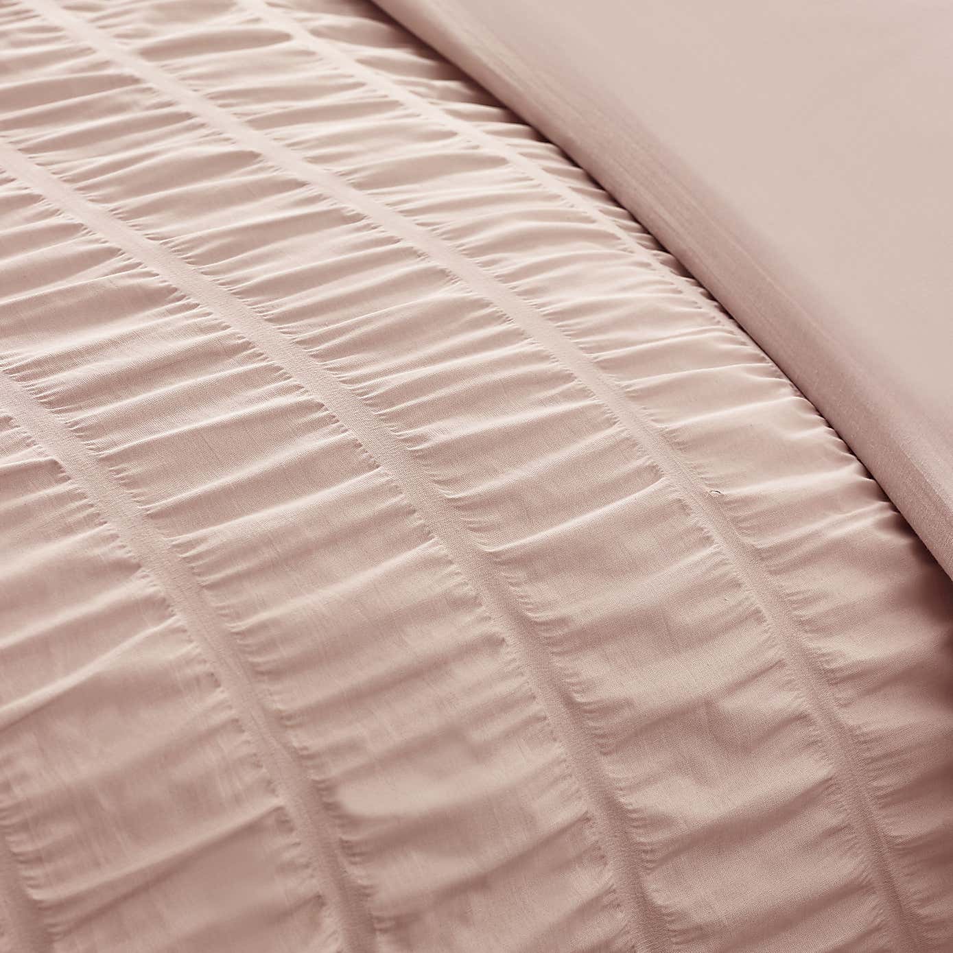 Catherine Lansfield Seersucker Frill Duvet Cover & Pillowcase Set