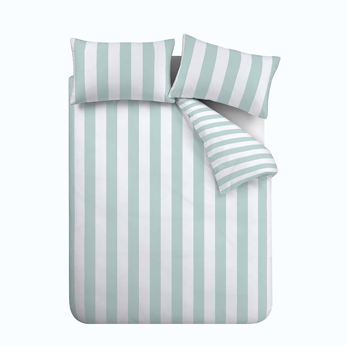 Catherine Lansfield Cove Stripe Duvet Cover and Pillowcase Set