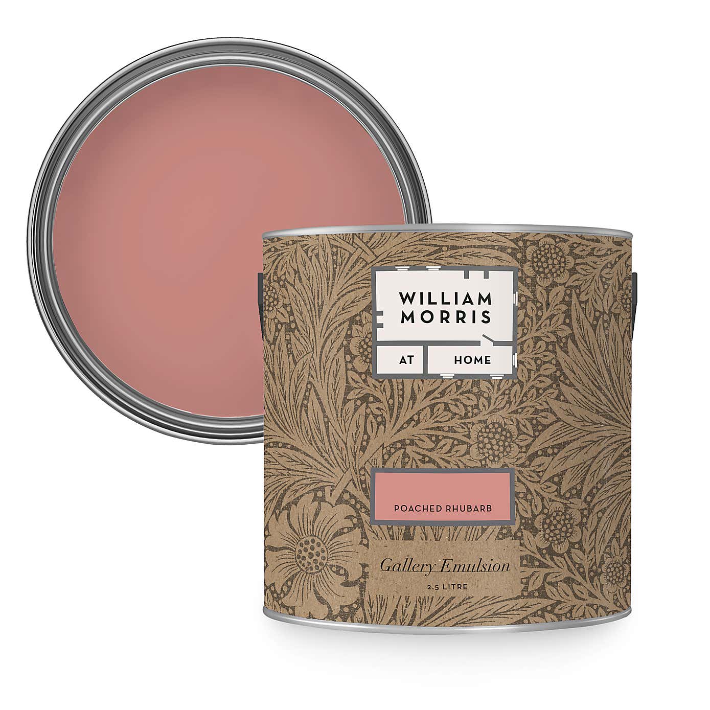 William Morris At Home Poached Rhubarb Gallery Emulsion Paint