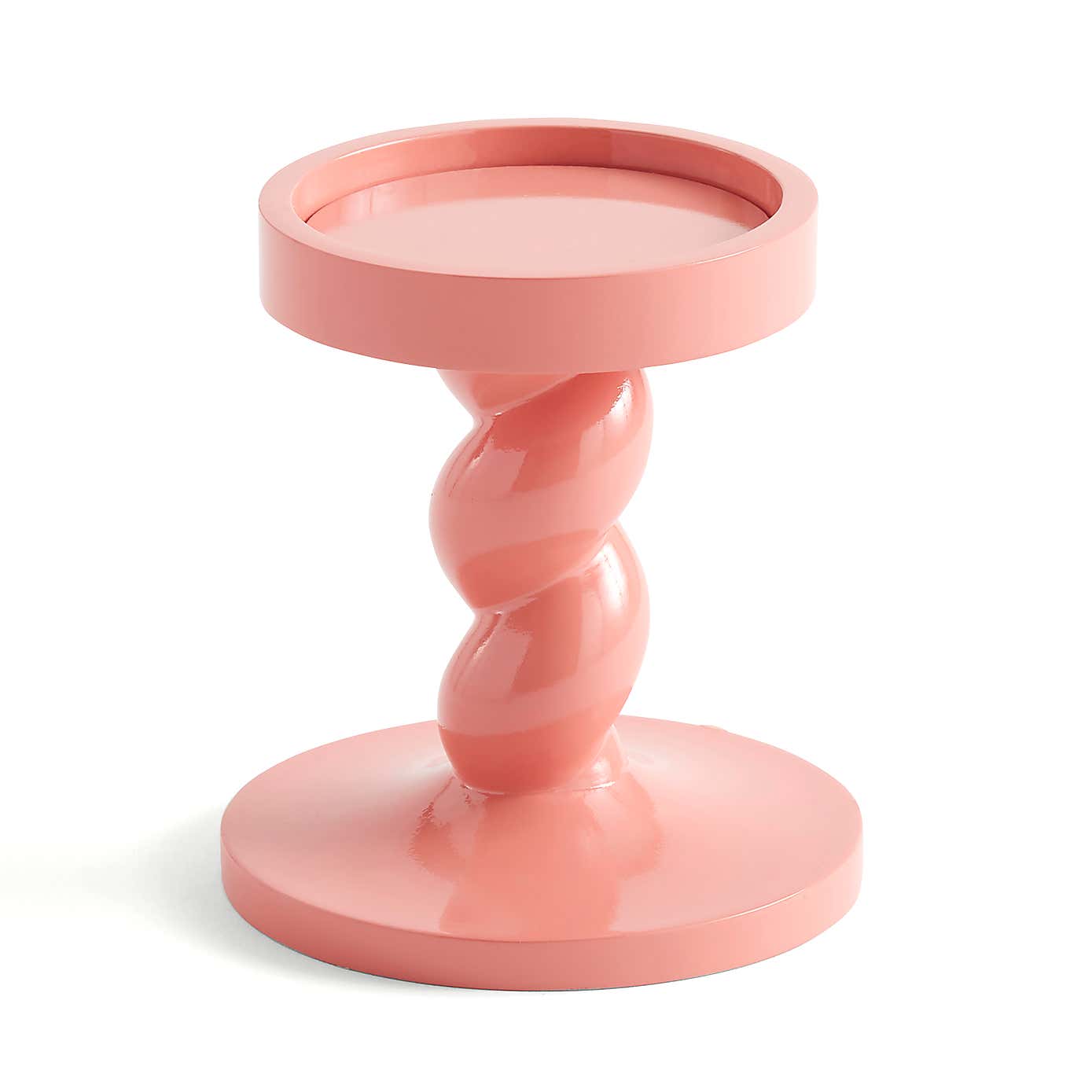 Sophie Robinson Coral Twisted Pillar Candle Holder