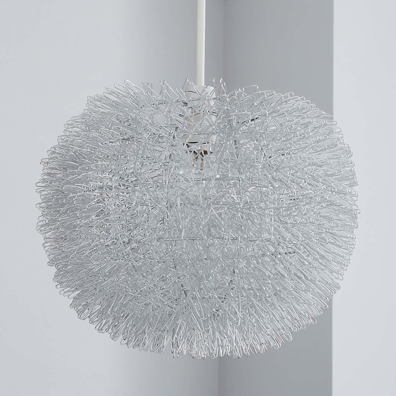 Urchin Ball Silver Easy Fit Pendant Shade