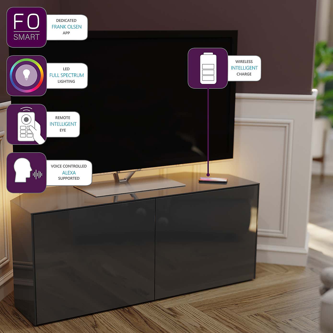 Intel LED Corner TV Unit