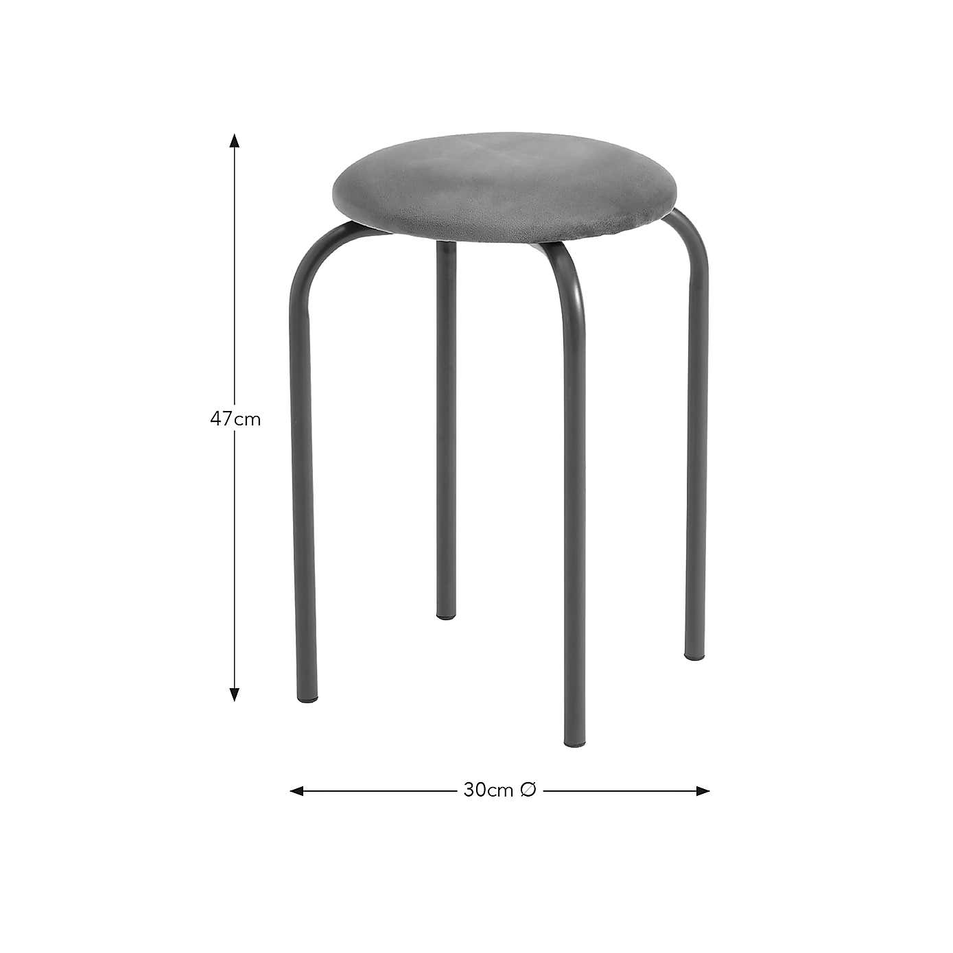 Verity Velvet Stacking Stool