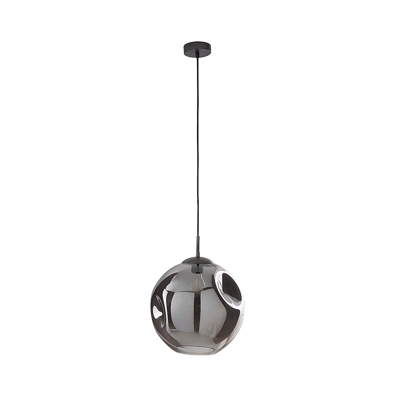 Alexis DimpIed Glass 1 Light Pendant Ceiling Fitting