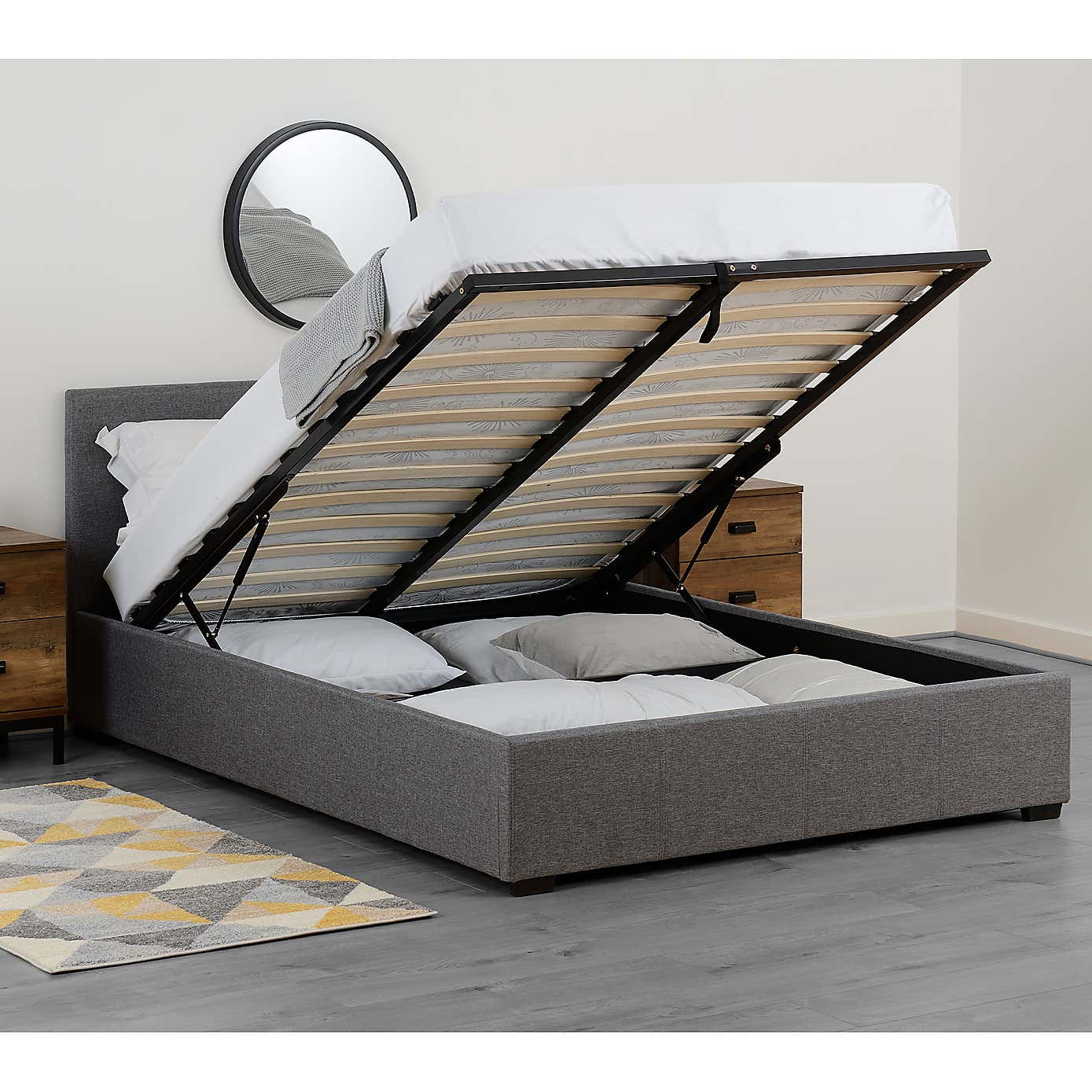 Waverley Linen Ottoman Bedstead - Grey