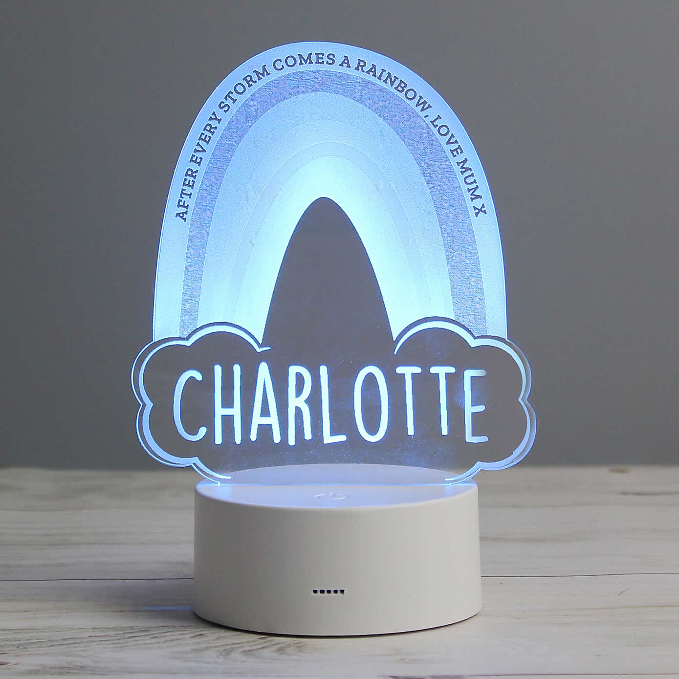 Personalised Rainbow Colour Changing Night LED Light