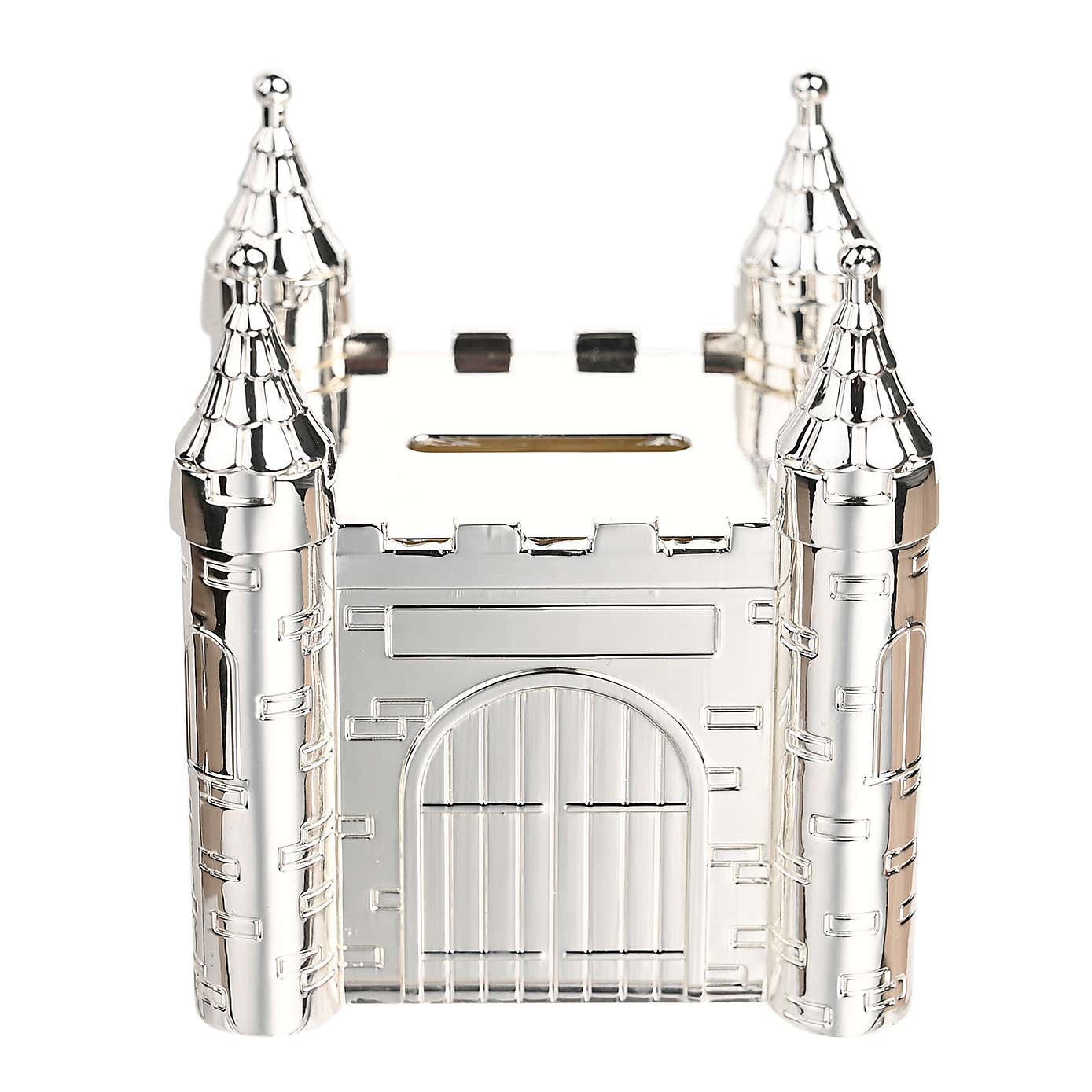 Bambino Silver Plated Castle Money Box