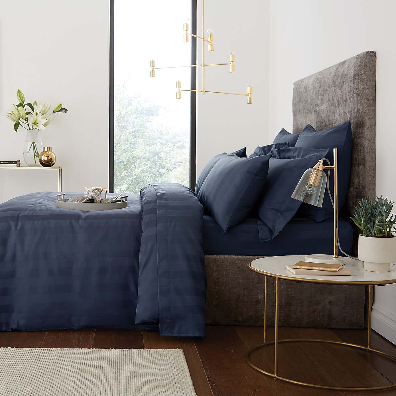 Hotel Cotton 230 Thread Count Stripe Duvet Cover