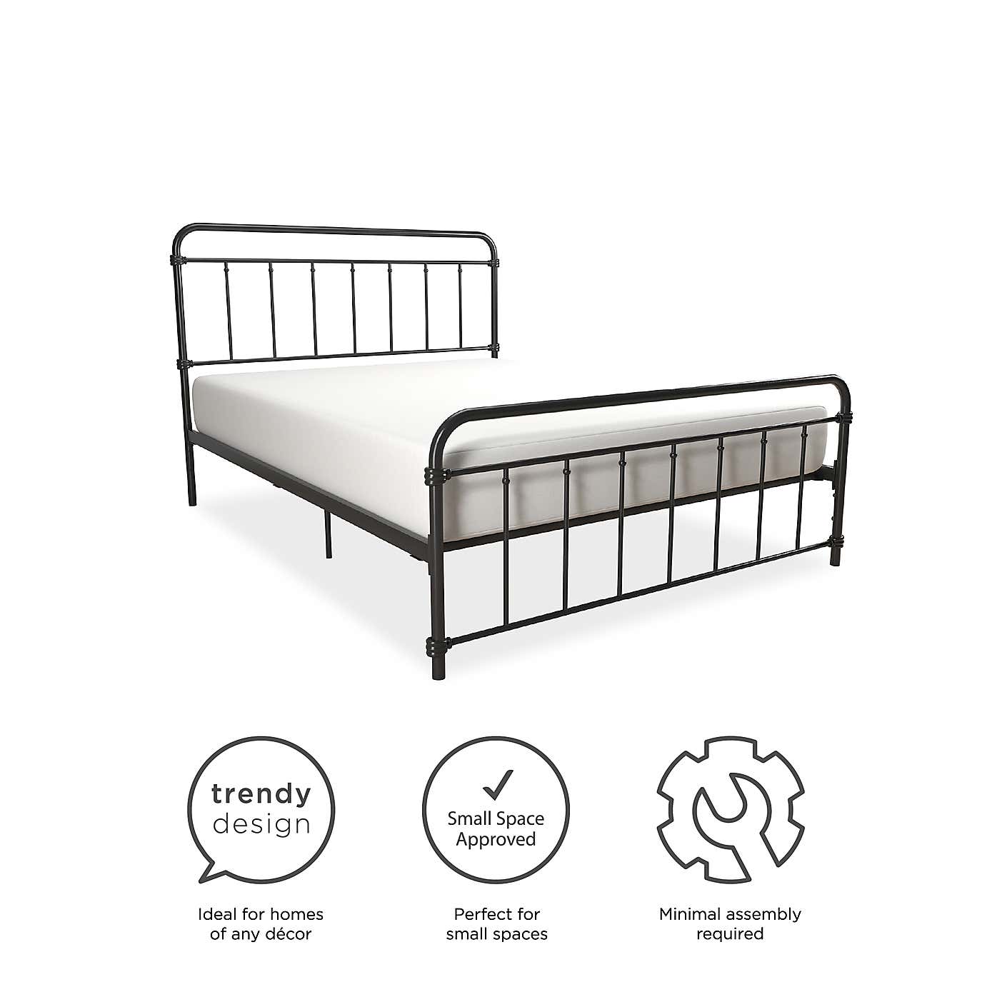 Dorel Home Wallace Metal Bed