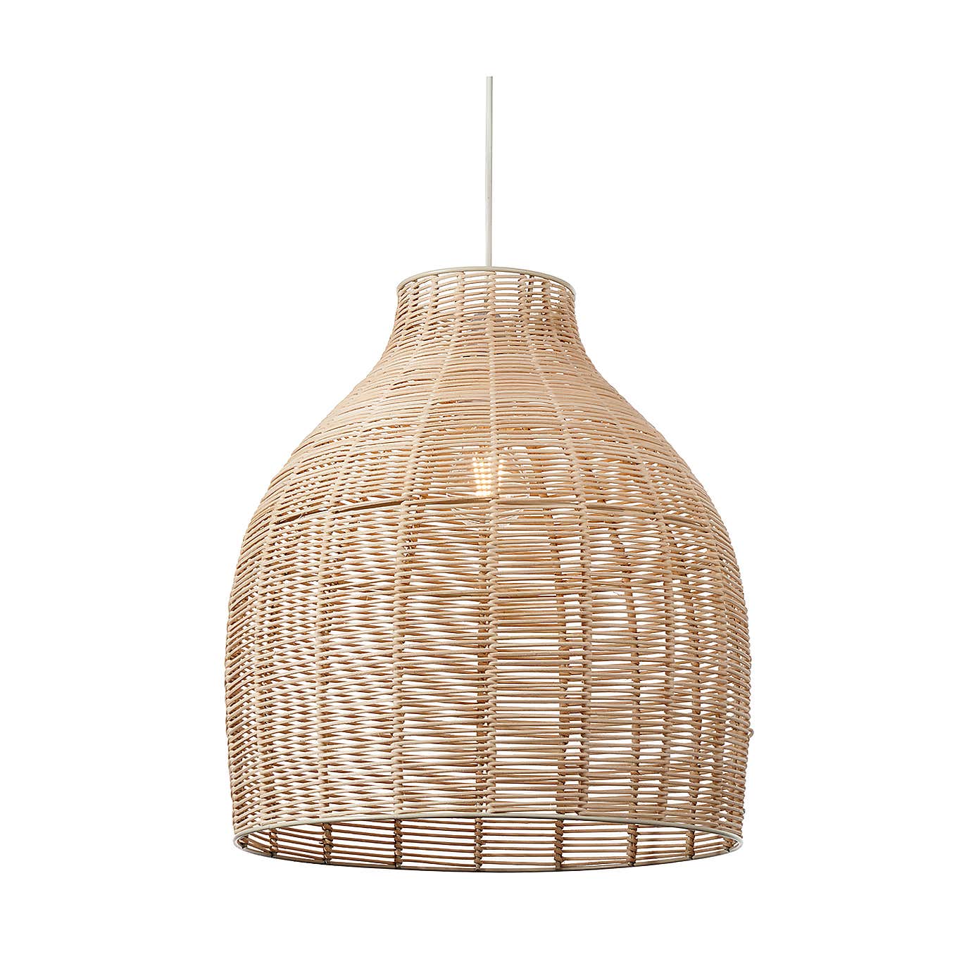 Caswell Rattan Cloche Easy Fit Pendant Shade