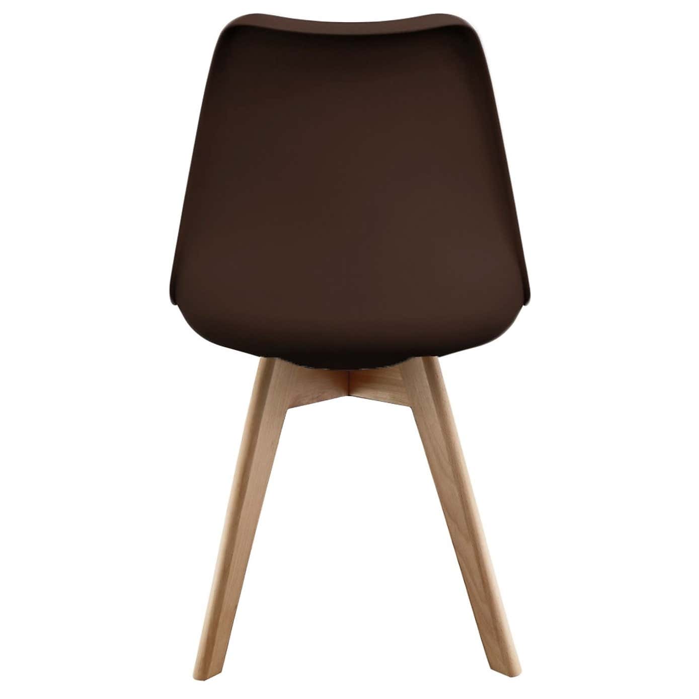 Fusion Living Soho Plastic Dining Chair with Squared Legs