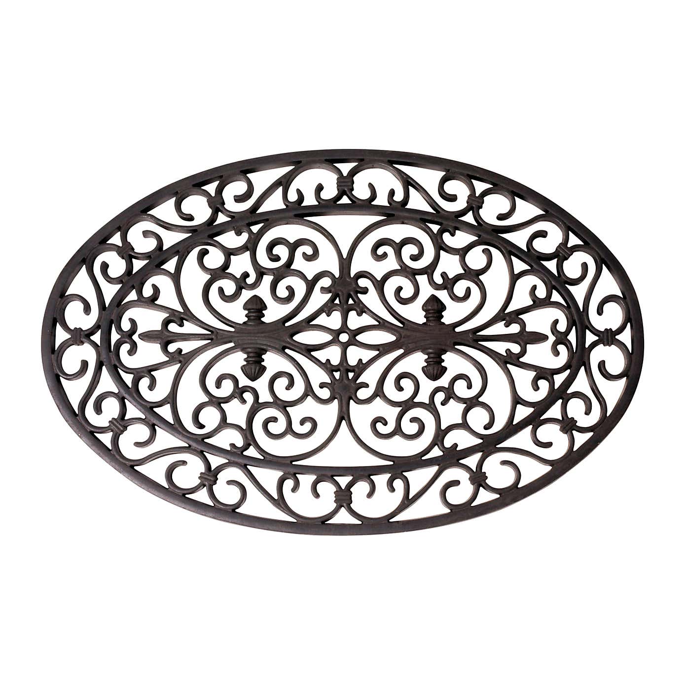 Fallen Fruits Oval Rubber Doormat