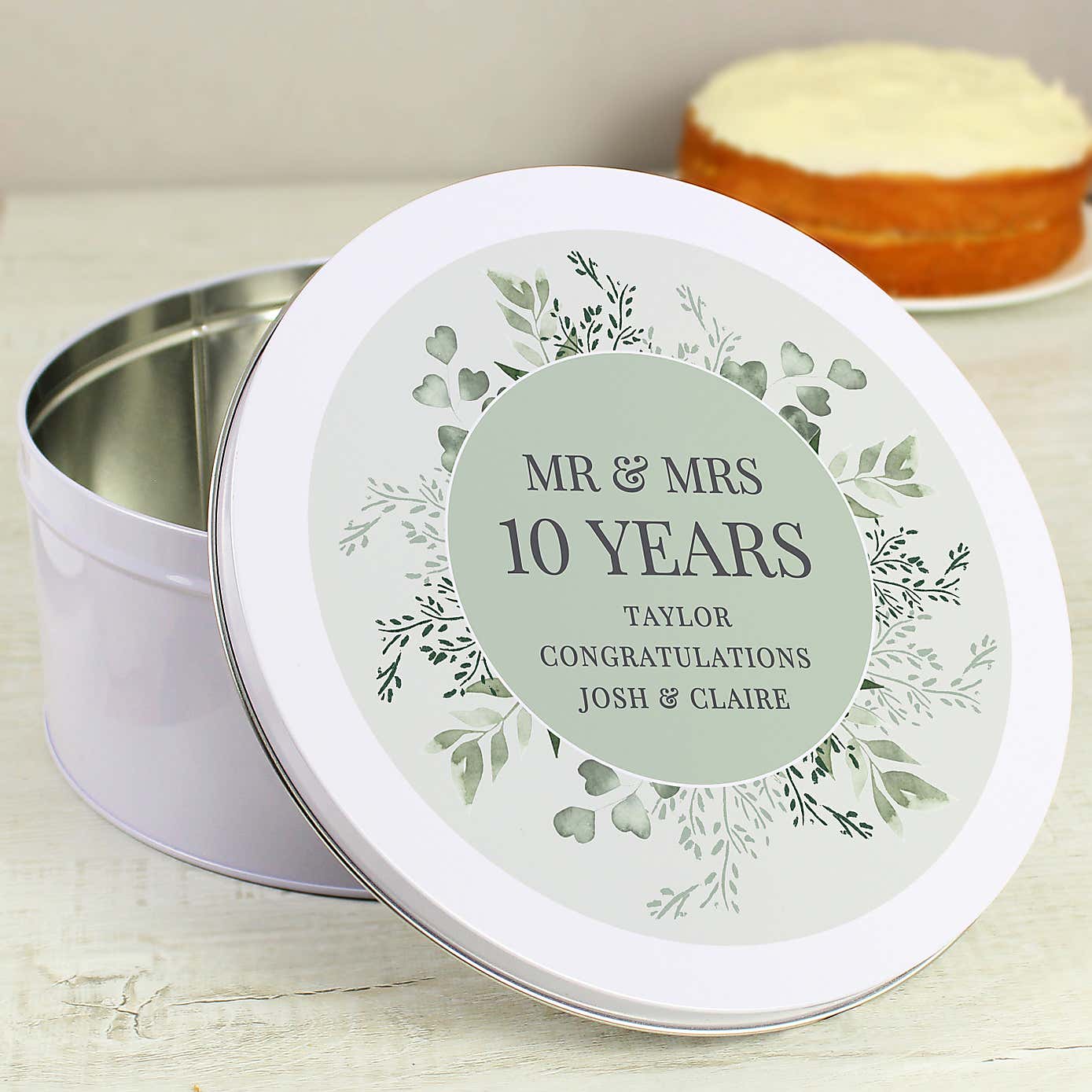 Personalised Botanical Cake Tin