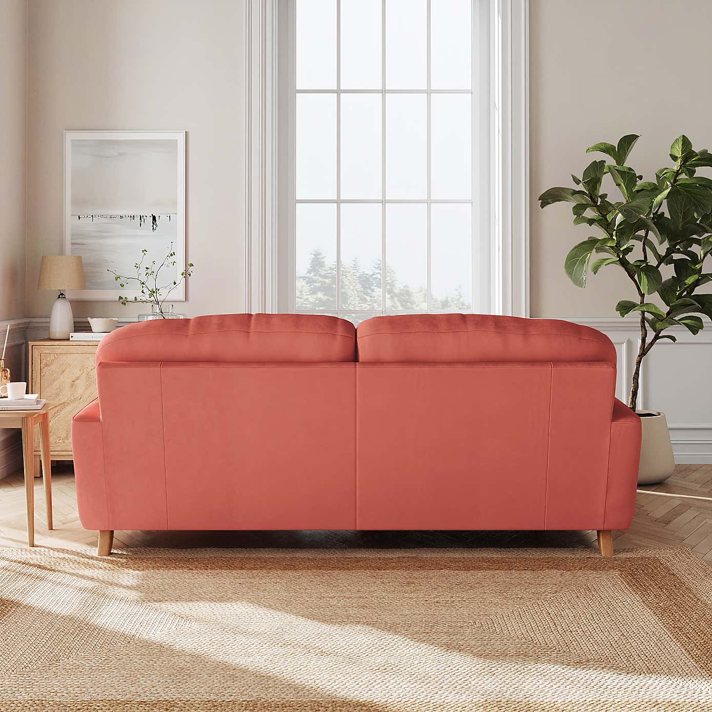 Martha Matte Plush Velvet Corner Chaise Sofa