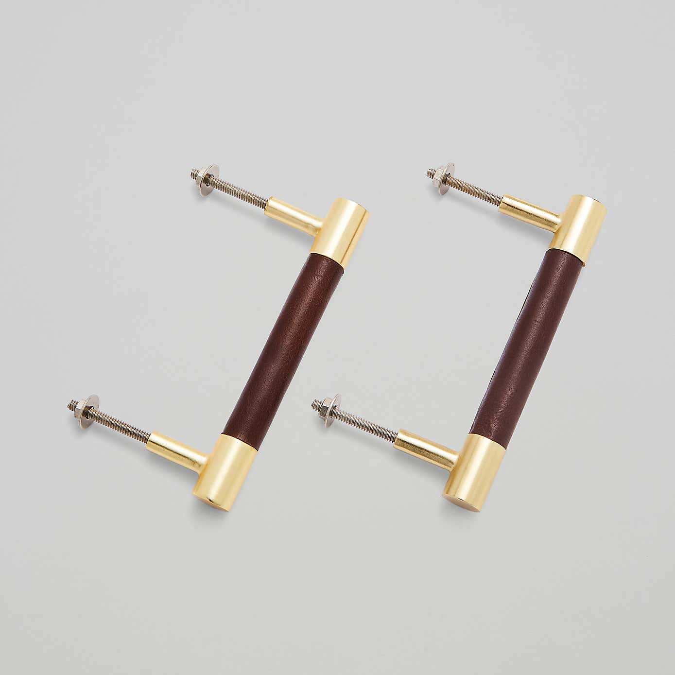 Set of 2 Chelsea Faux Leather Door Handles