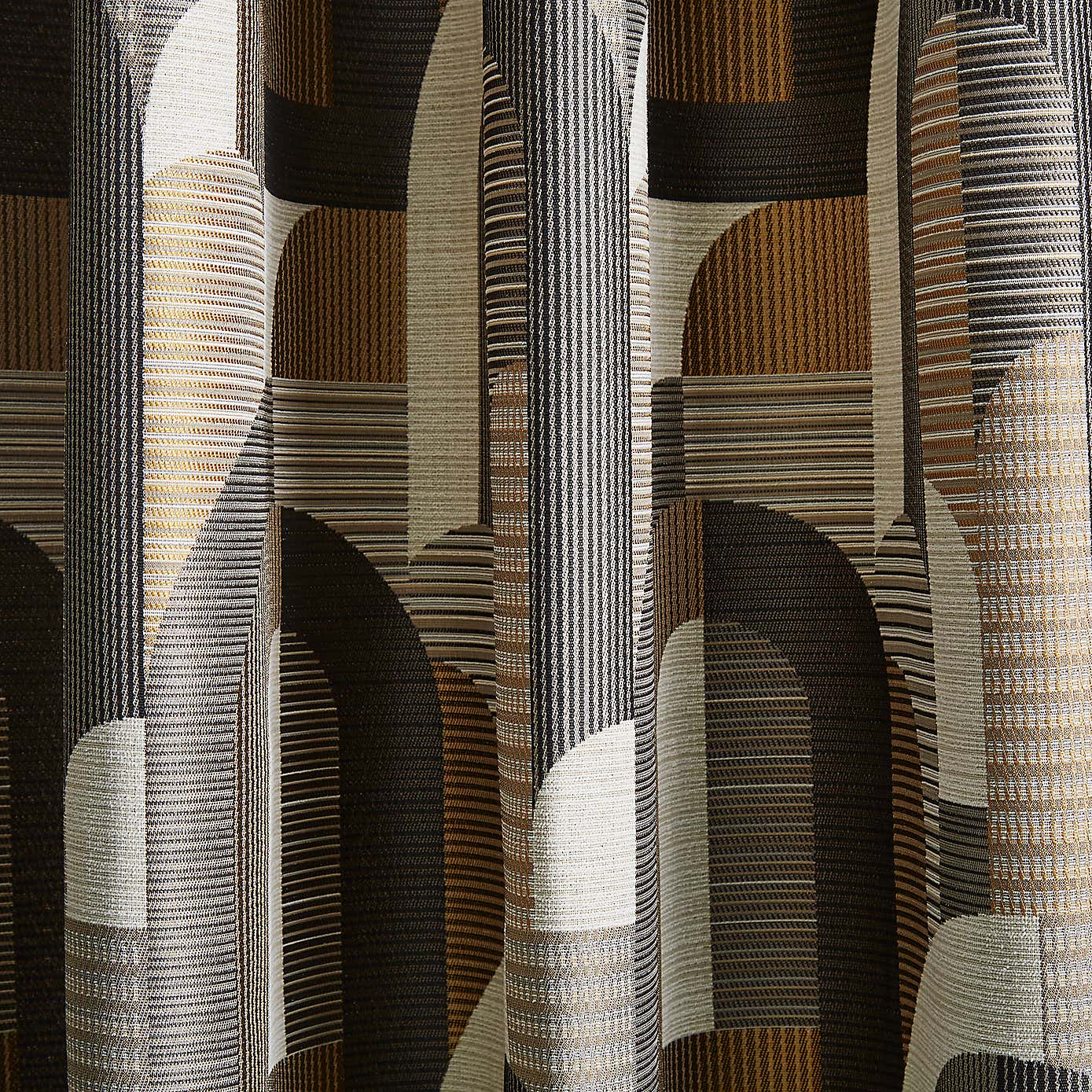 Alvin Geometric Jacquard Eyelet Curtains