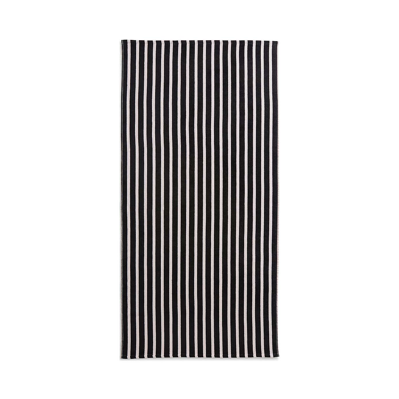 Monochrome Stripe Cotton Printed Beach Towel