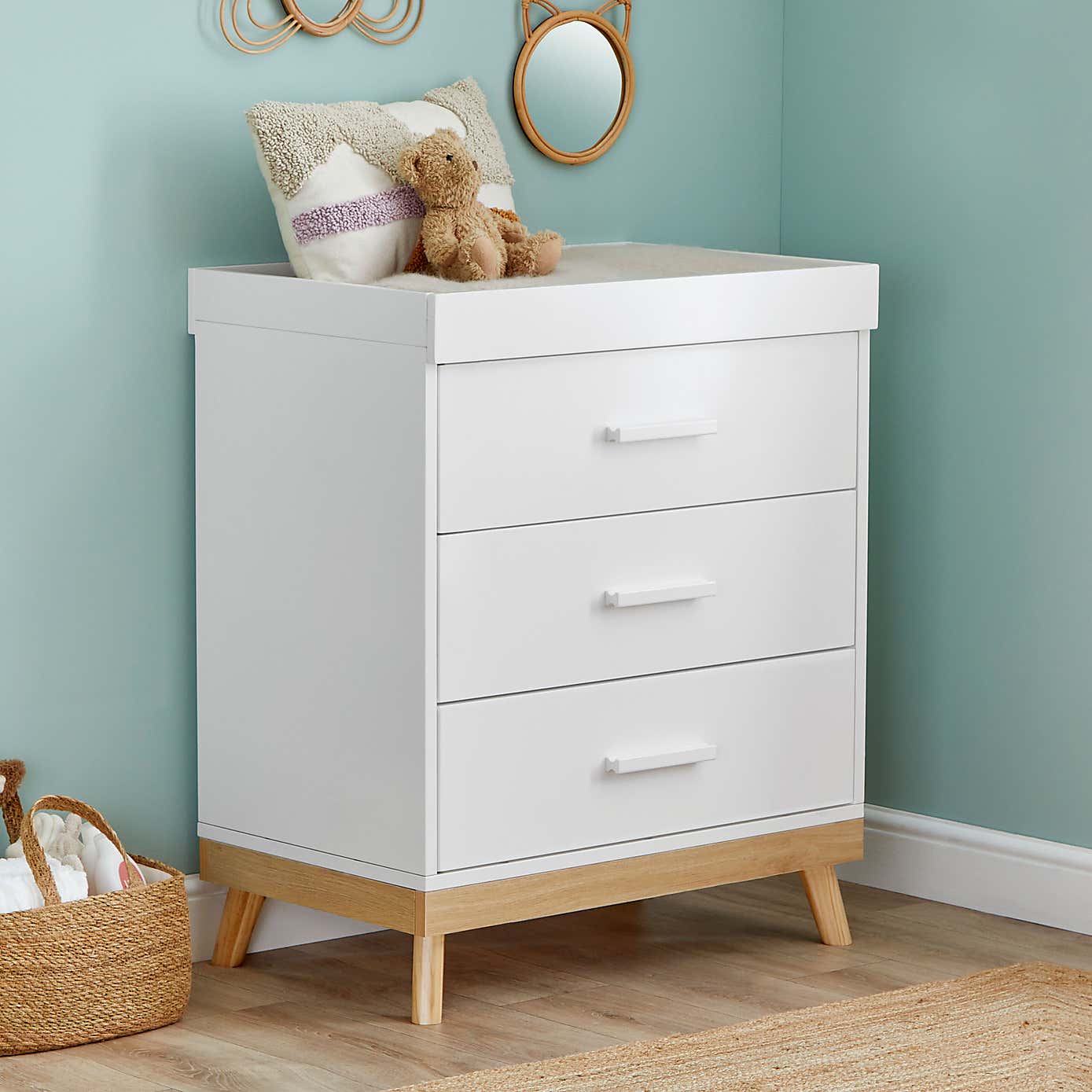Mona Nursery Chest Changing Table, White