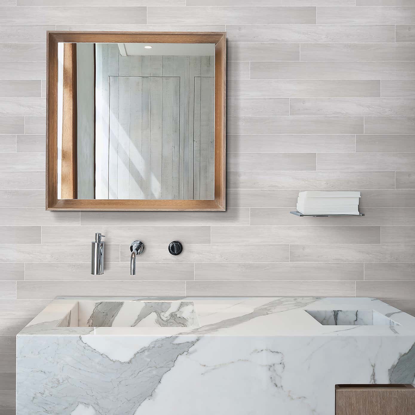 InHome Grey Stone Self Adhesive Backsplash Sticky Back Plastic