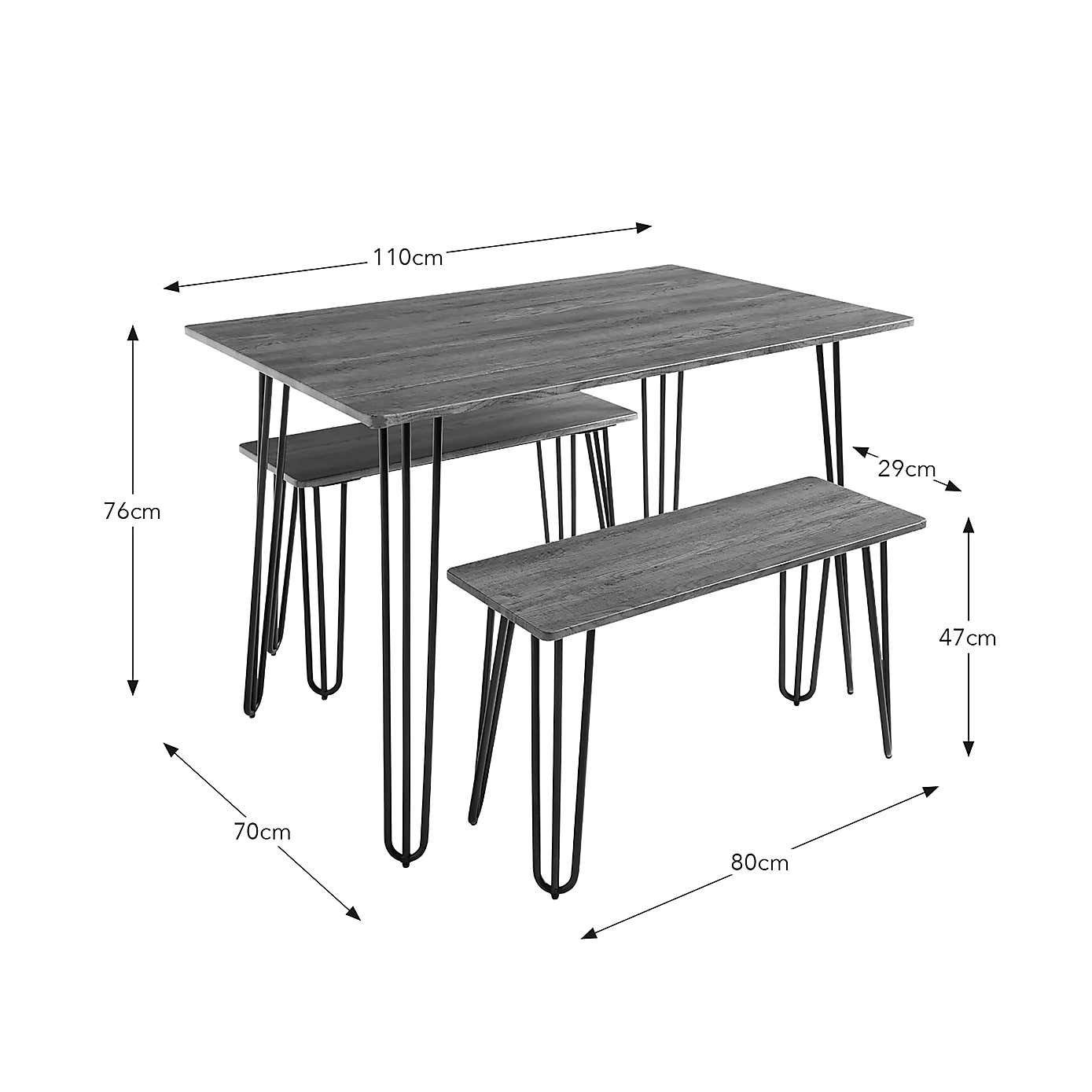Bella Dining Table and Bench Set