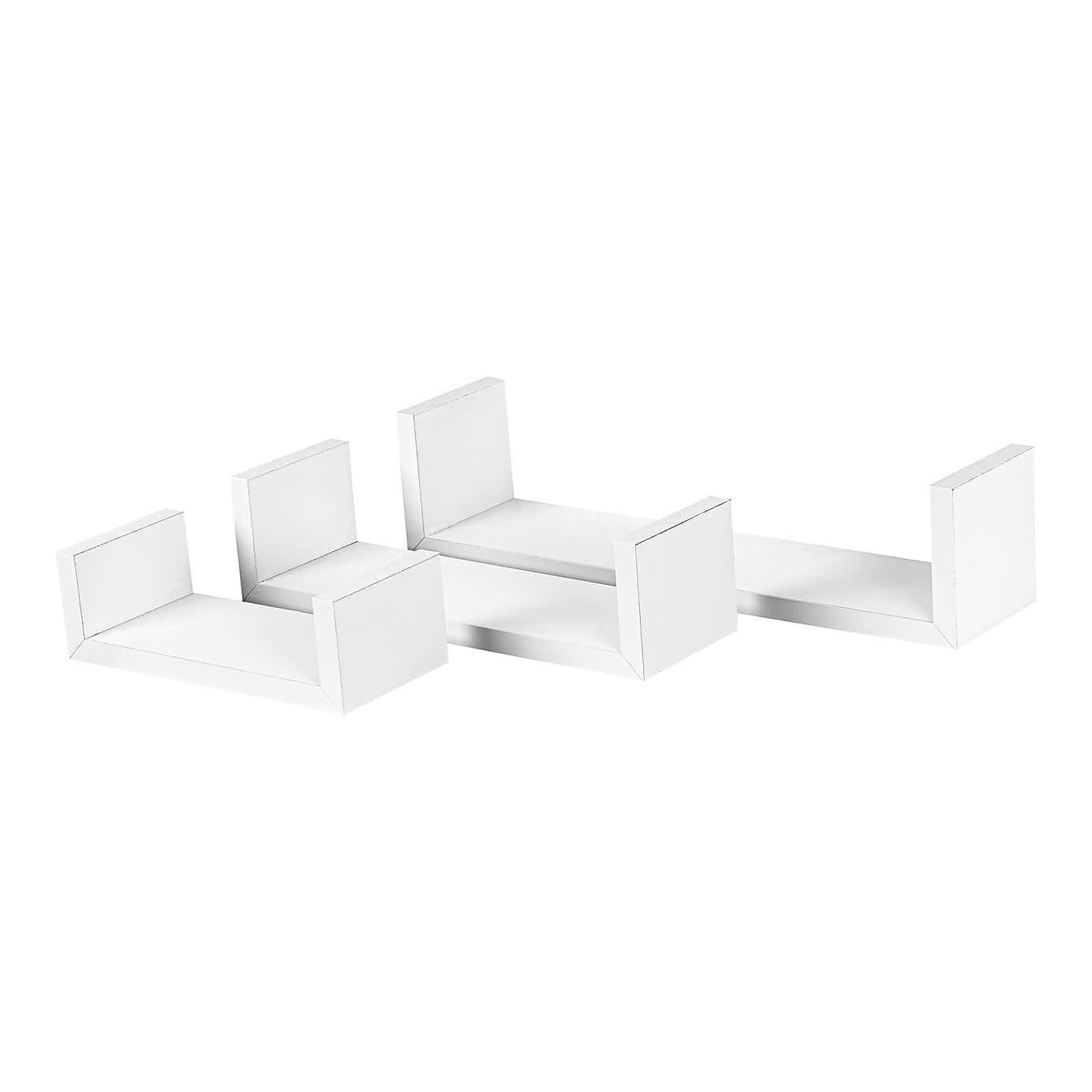 Set of 3 Harbour Housewares Half Box Shelves