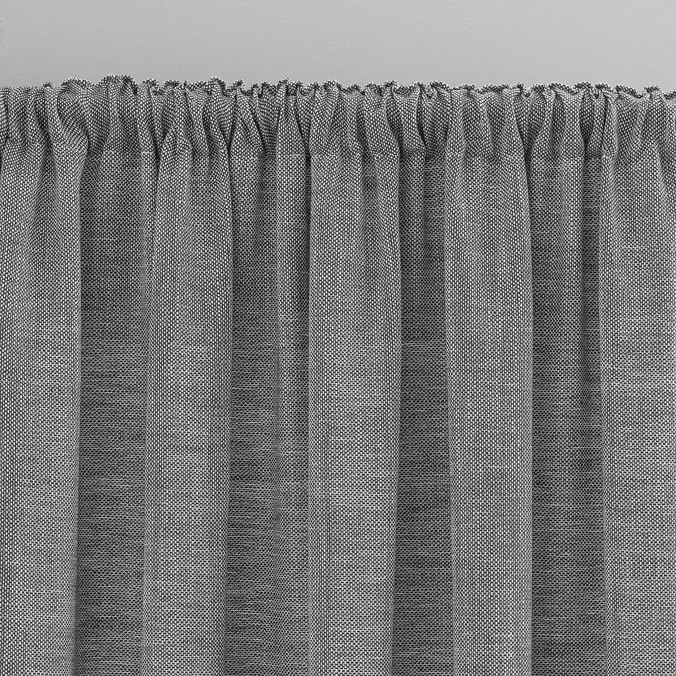 Zia Linen Look Multi Header Unlined Curtains