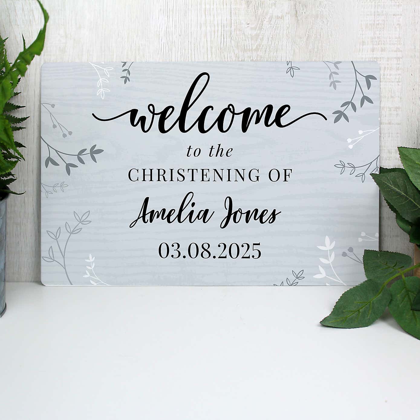 Personalised Wedding Welcome Metal Sign