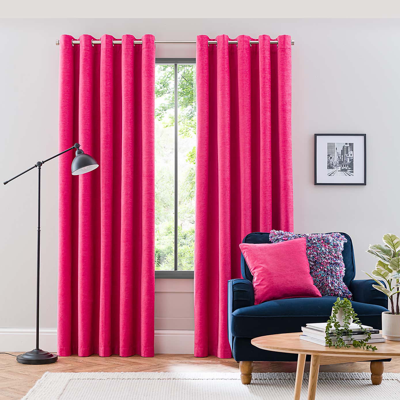 Genoa Chenille Blackout Eyelet Curtains